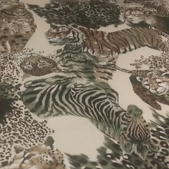 Wild African Animal Print/Jersey Type Material Tigers/ Zebras/ Lion/ Cheetahs.B